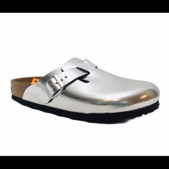 birkenstock boston silver
